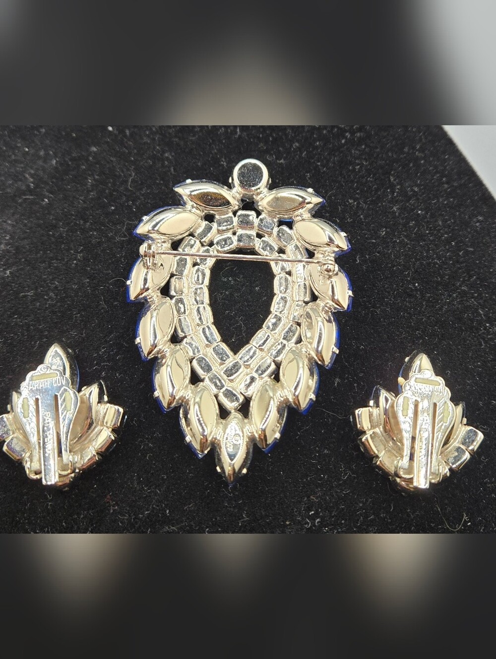 Juliana Sarah Coventry Collab Blue Lagoon Brooch Earring Set - Picture 2 of 4